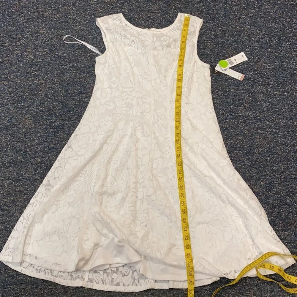 Studio One White Lace Dress sz. 12 NWT
